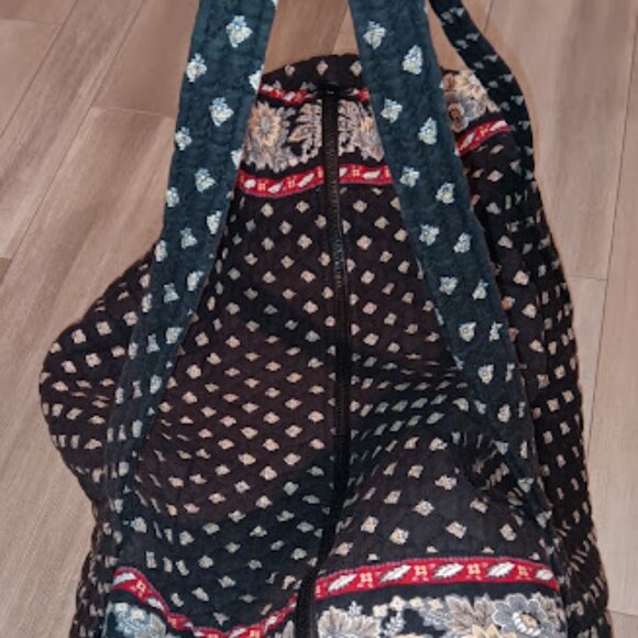 SOLD Vera Bradley Retired Black Floral 4-Piece Tote Bag Duffle Bag Garment Bag - Picture 15 of 16